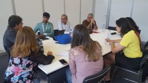 representantes brasileiros e indianos trocaram informações sobre experiências e desafios na área da resposta.