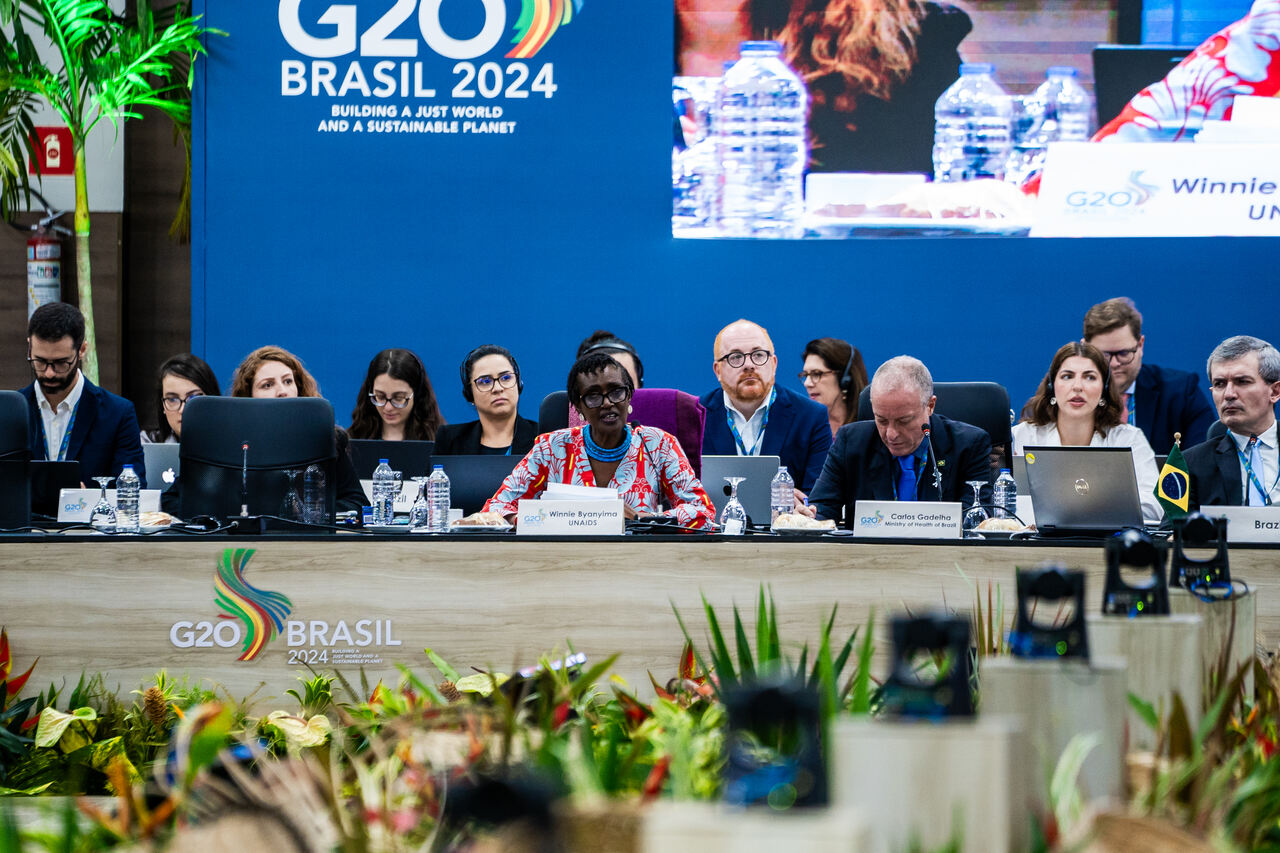Winnie Byanyima no G20 em Salvador (BA) | Créditos: Ministério da Saúde