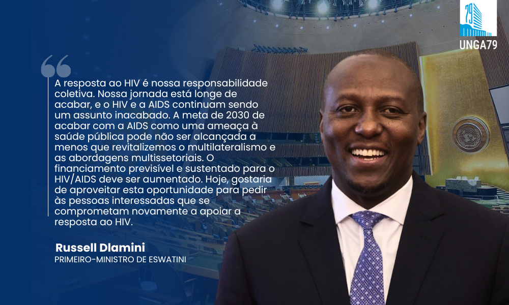 #UNGA79 - Russell Dlamini, primeiro-ministro de Eswatini.