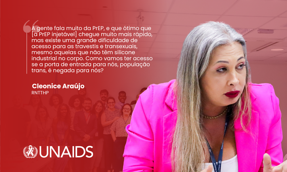 Cleonice Araújo, Rede Nacional de Mulheres Travestis e Transexuais e Homens Trans Vivendo e Convivendo com HIV/Aids (RNTTHP), no 2º GT UNIADS de 2024.