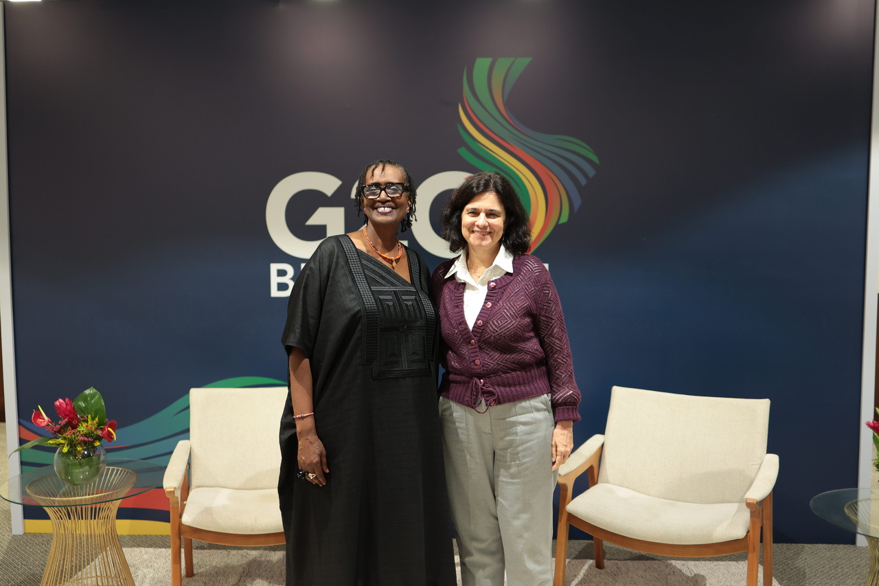 Winnie Byanyima e a Ministra da Saúde Nísia Trindade