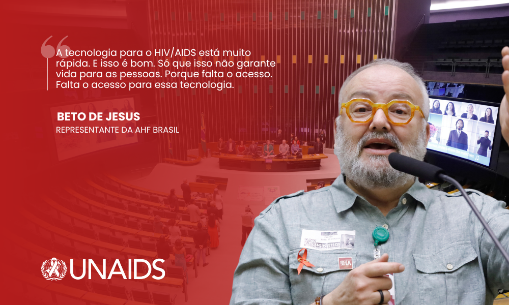 Homenagem ao Dia Mundial de Luta Contra a AIDS. Representante da AHF Brasil, Beto de Jesus