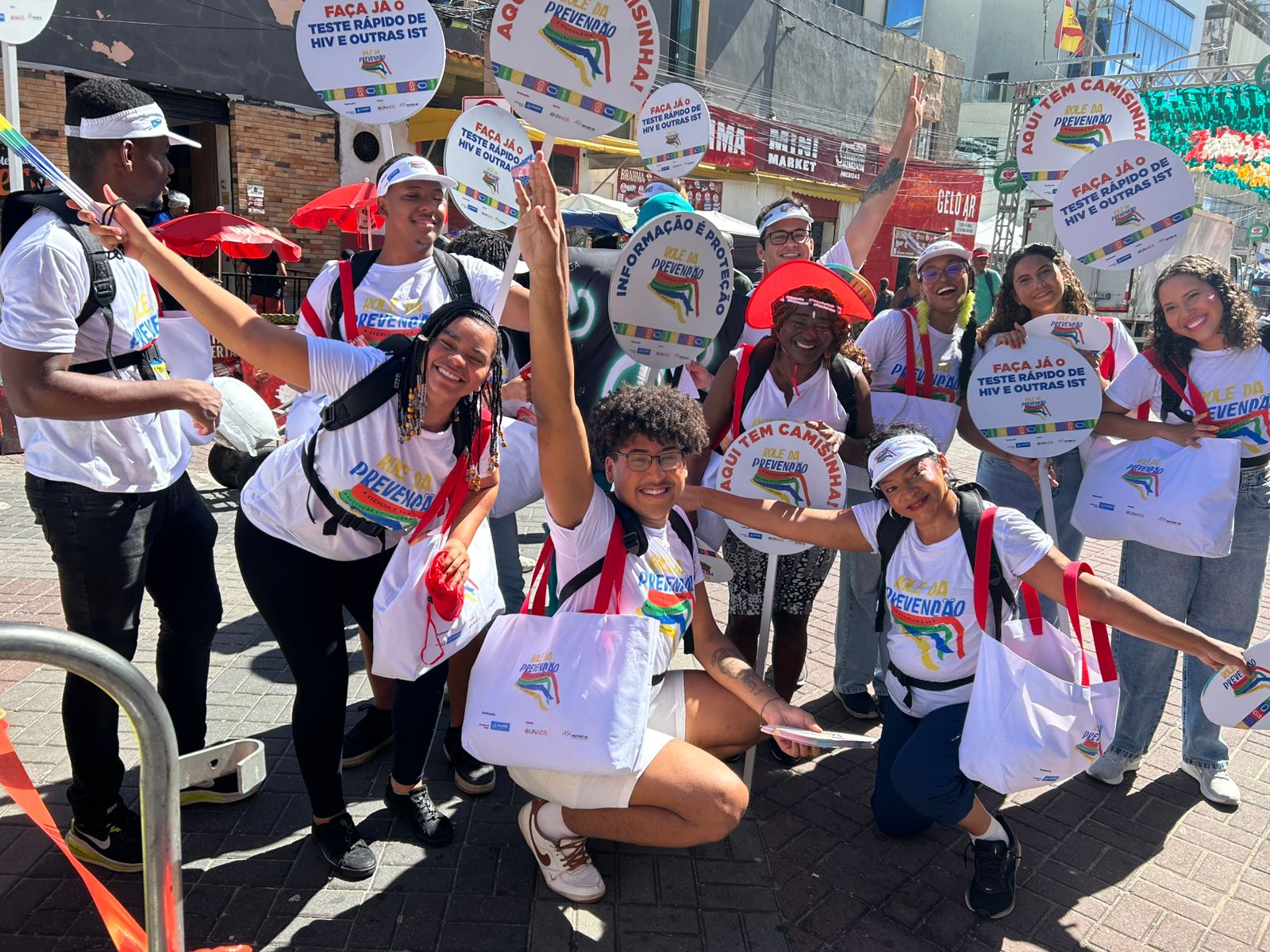 Ação do Rolê da Prevenção realizado durante os circuitos do Carnaval de Salvador 2026