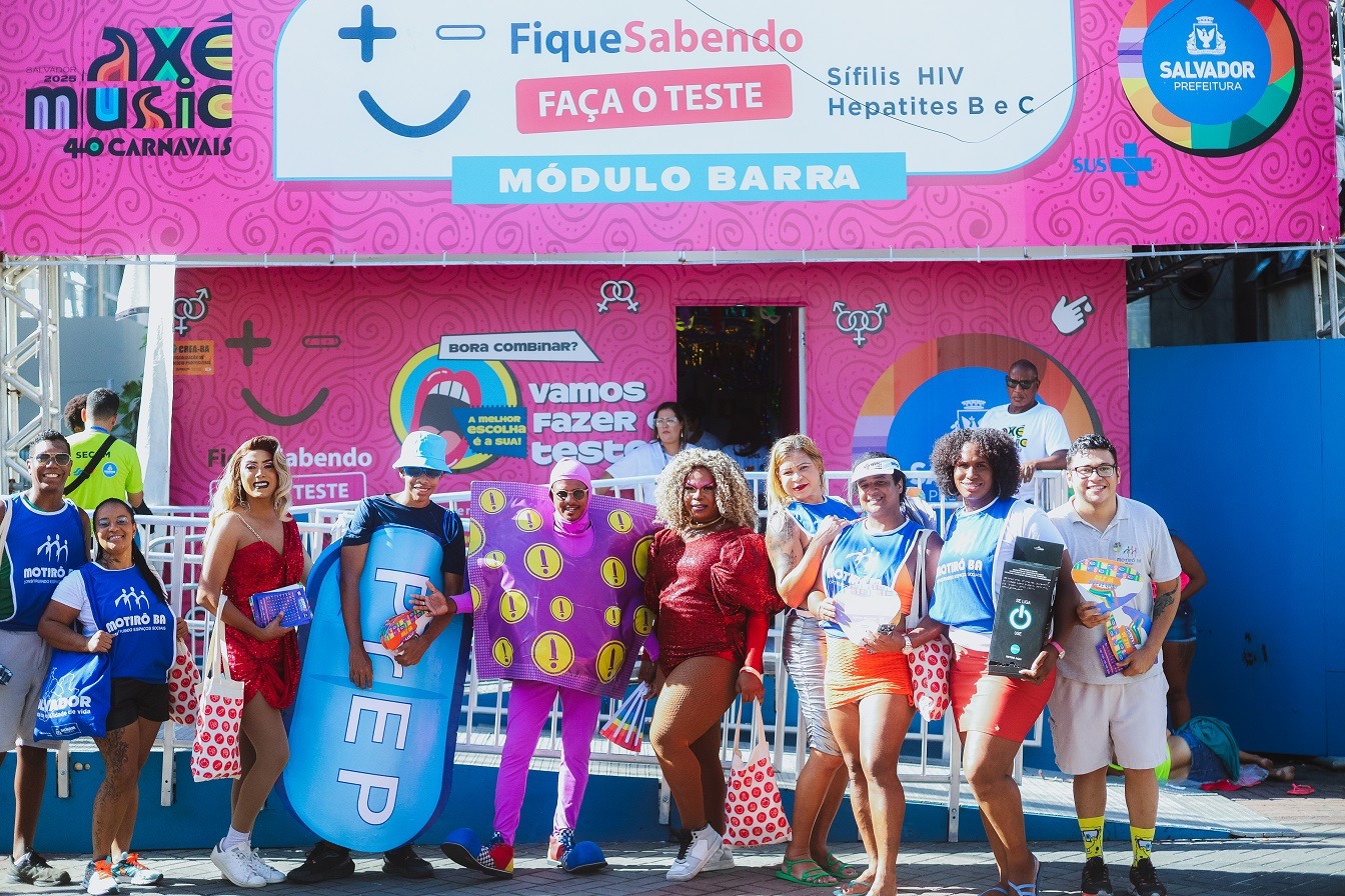 Ação do Rolê da Prevenção realizado durante os circuitos do Carnaval de Salvador 2026