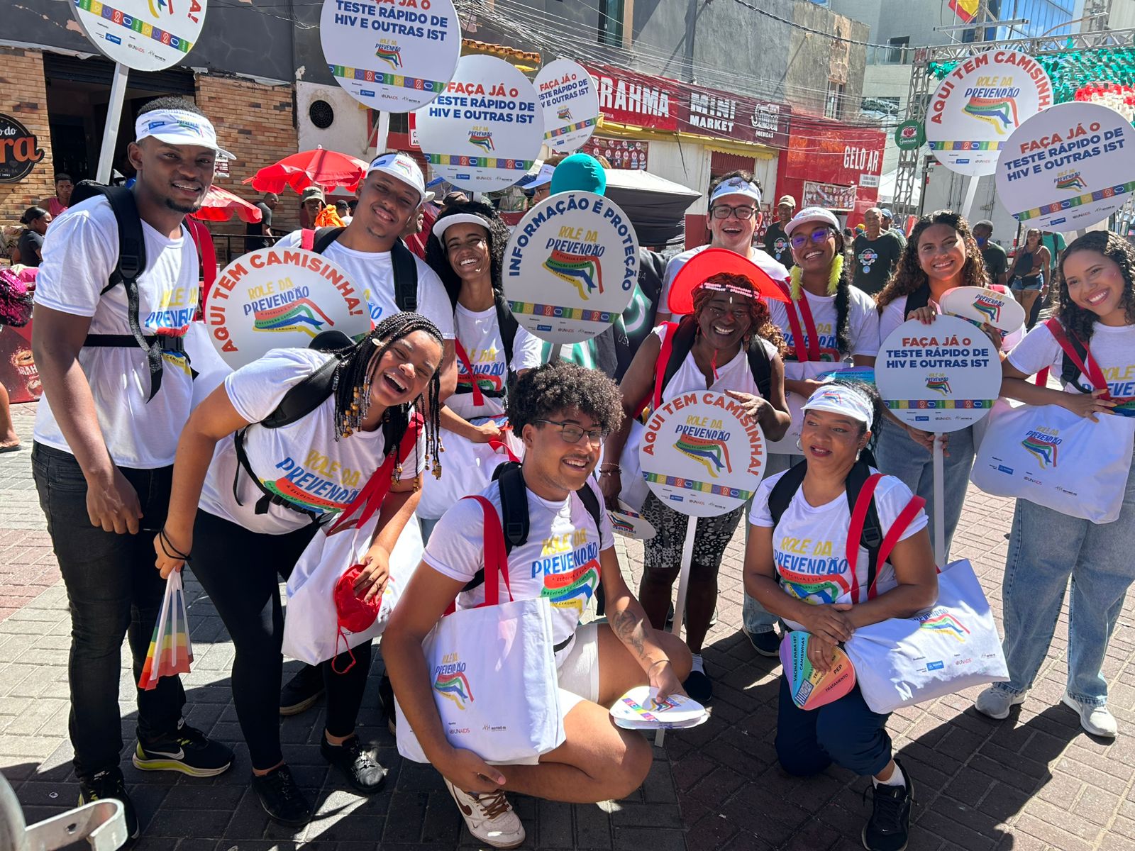 Ação do Rolê da Prevenção realizado durante os circuitos do Carnaval de Salvador 2026