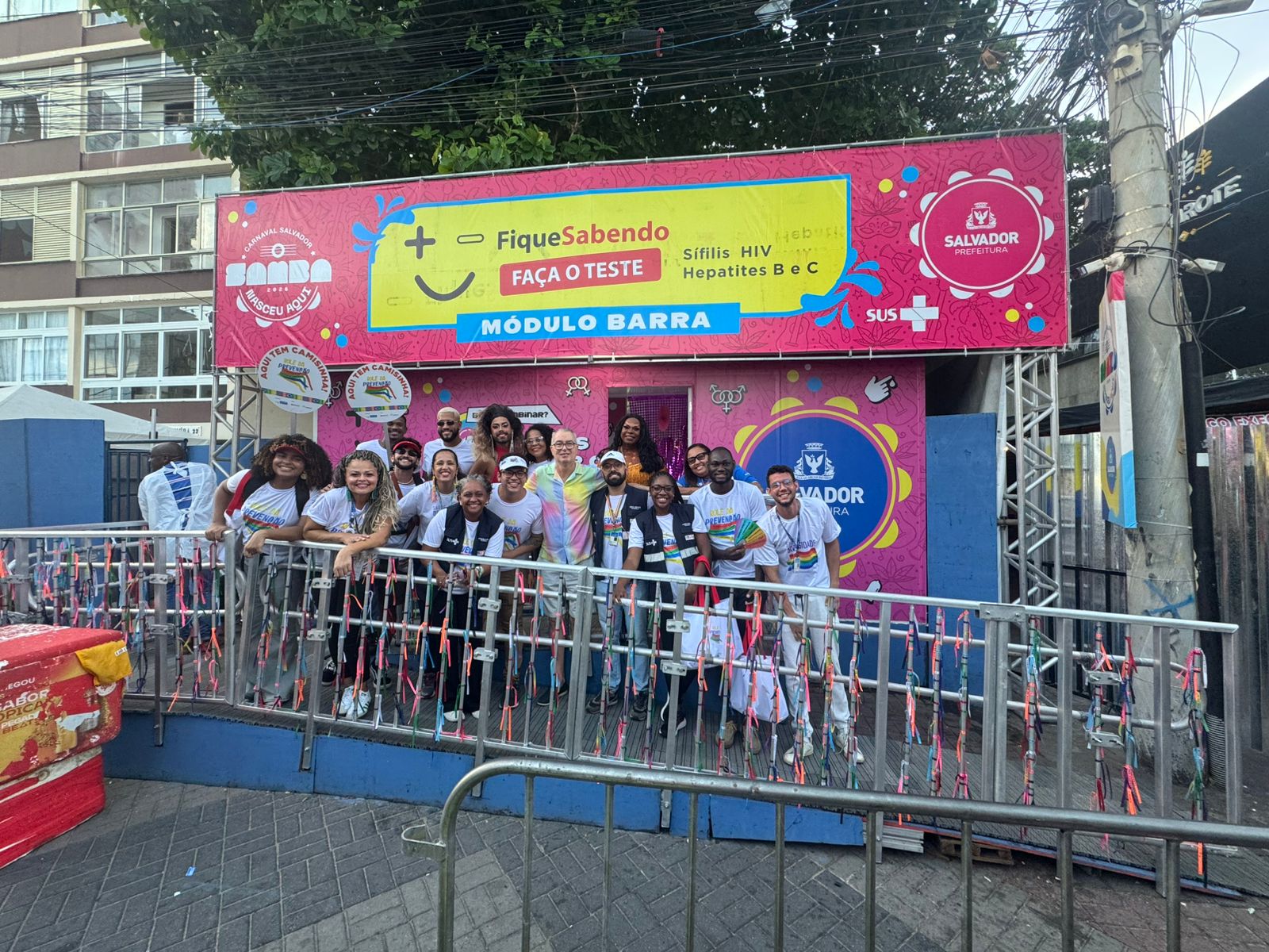 Ação do Rolê da Prevenção realizado durante os circuitos do Carnaval de Salvador 2026